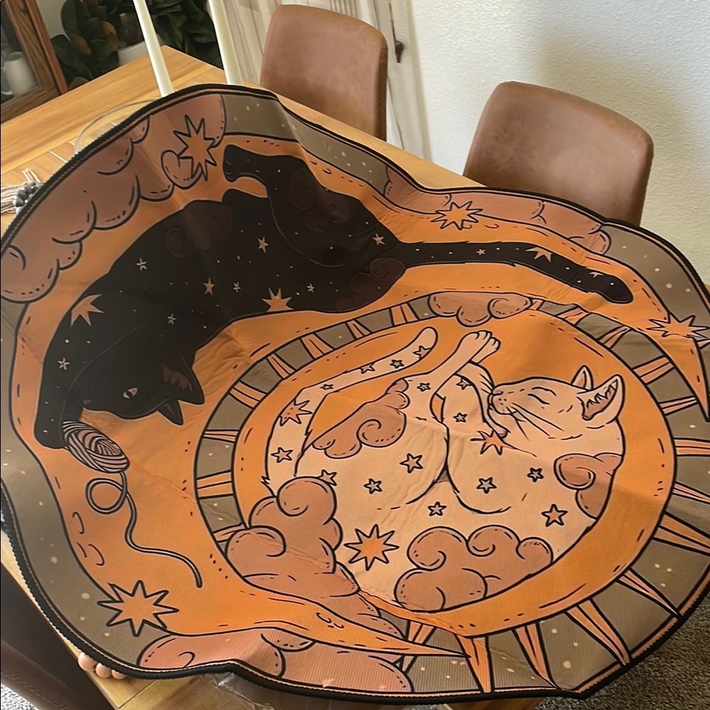 Black and Orange Cat-Themed rug